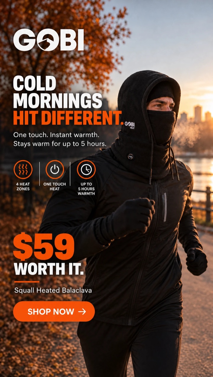 Gobi Heat Squall Heated Balaclava ad